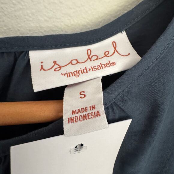 NWT Isabel Ingrid + Isabel Elbow Sleeve Cutout Midi Maternity Dress Navy Small - Picture 3 of 7